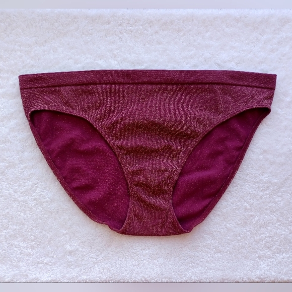 Victoria's Secret Maroon Panties With Lurex, Size L - Picture 1 of 8